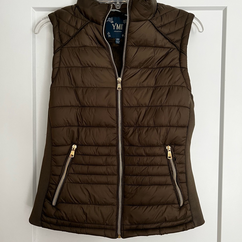 Brown/Green Puffer Vest